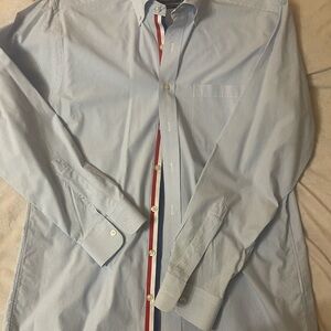 Vineyard Vines Blue Striped Shirt with Red and White Details